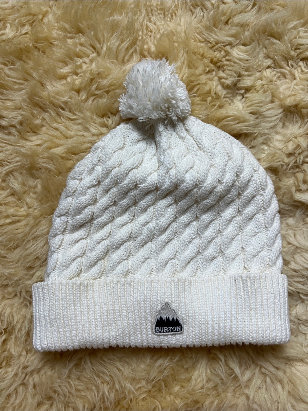 Burton Mini Cable Beanie - Cream White - Adult OS